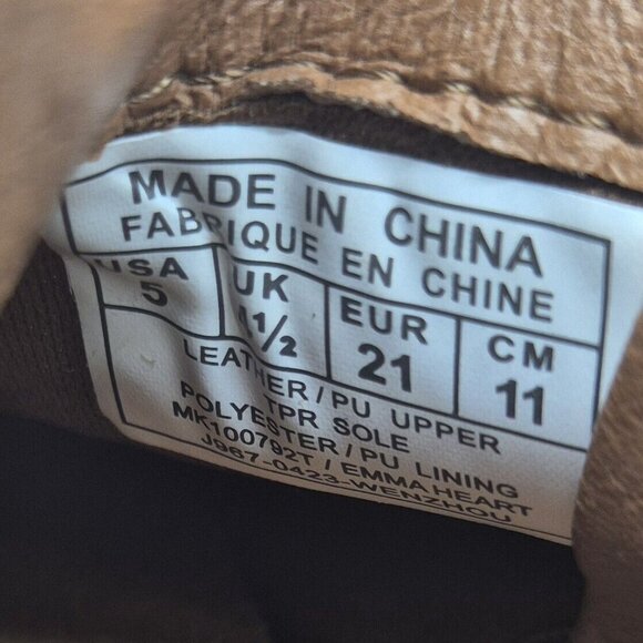 Michael Kors Girls Ankle Zip Up Boots Size 5 C Toddler Brown Leather. (42) - Picture 10 of 10